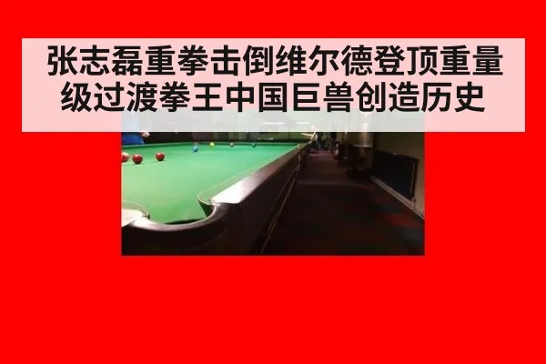 张志磊重拳击倒维尔德登顶重量级过渡拳王中国巨兽创造历史